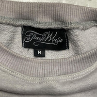 Track Mafia Grey and White Embroidery Stitch Jumper (M)