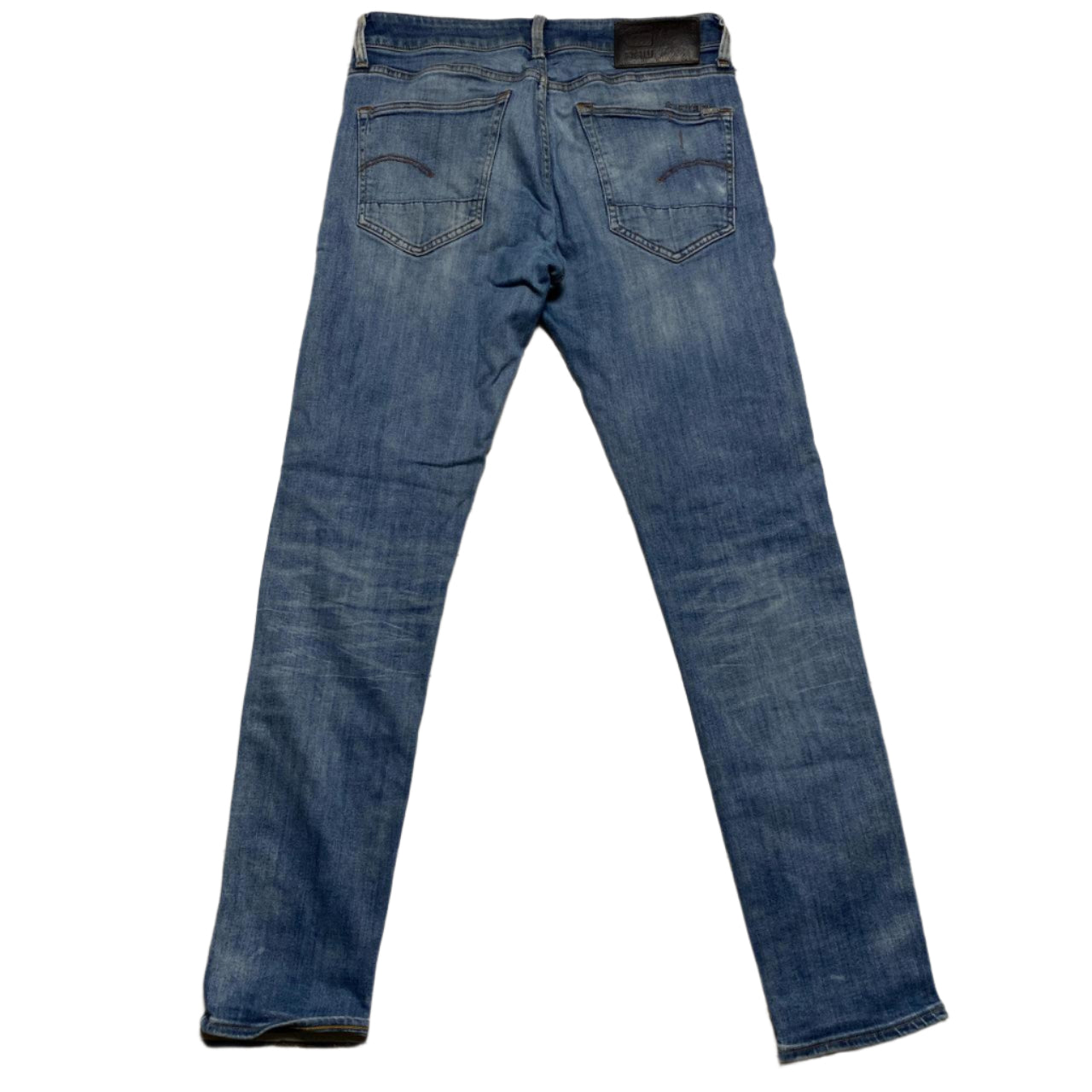 G Star 3301 Distressed Light Blue Slim Jeans (W 29)