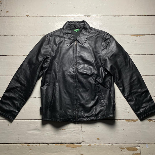 United Colours of Benetton Black Leather Jacket