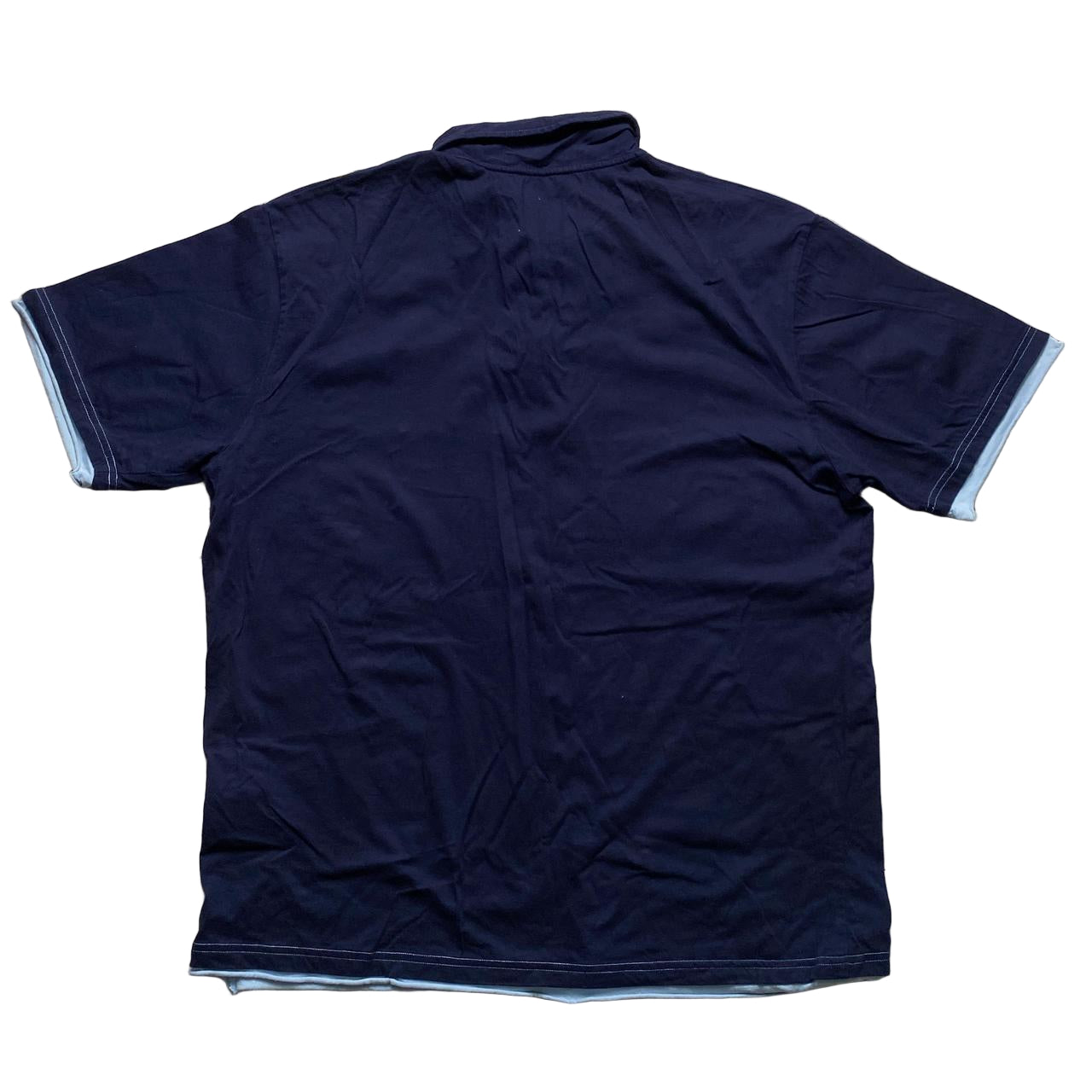 Yves Saint Laurent Navy Repeat Diamond Logo YSL Vintage Polo Shirt (2XL)