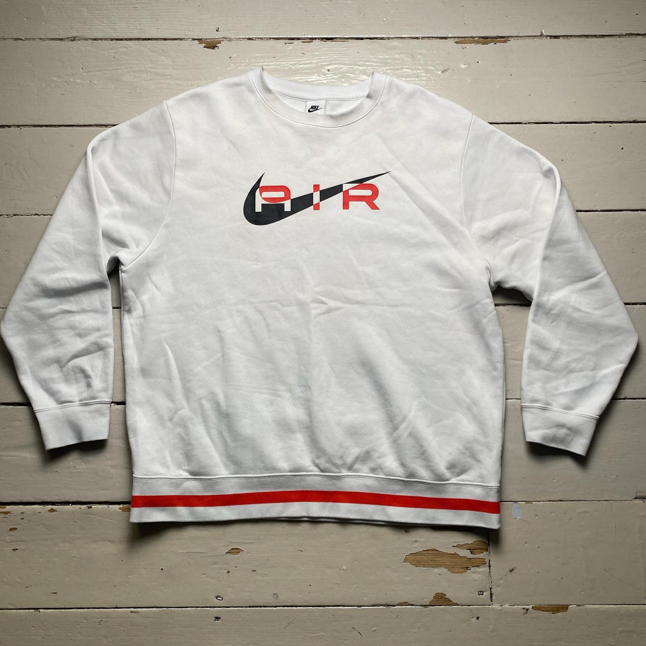 Nike Air Swoosh White Black and Red Jumper