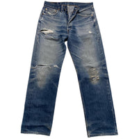 Levis 501 XX Light Blue Distressed Vintage Baggy Jeans (34W)