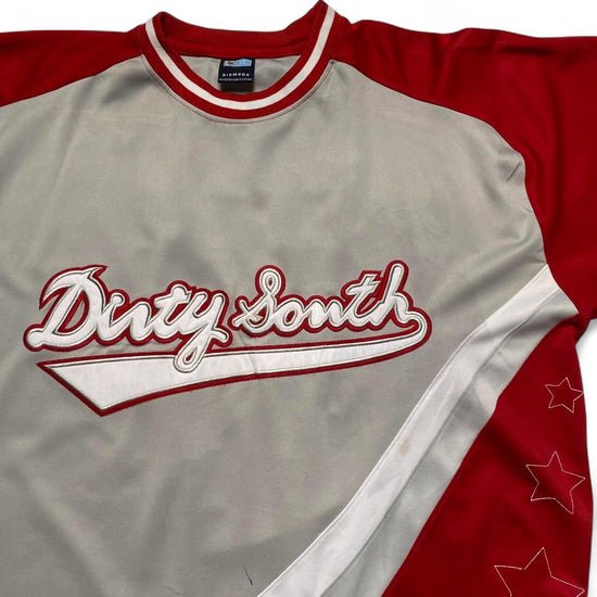 Dirty South Vintage y2k 90’s Red White and Grey Jersey (XL)