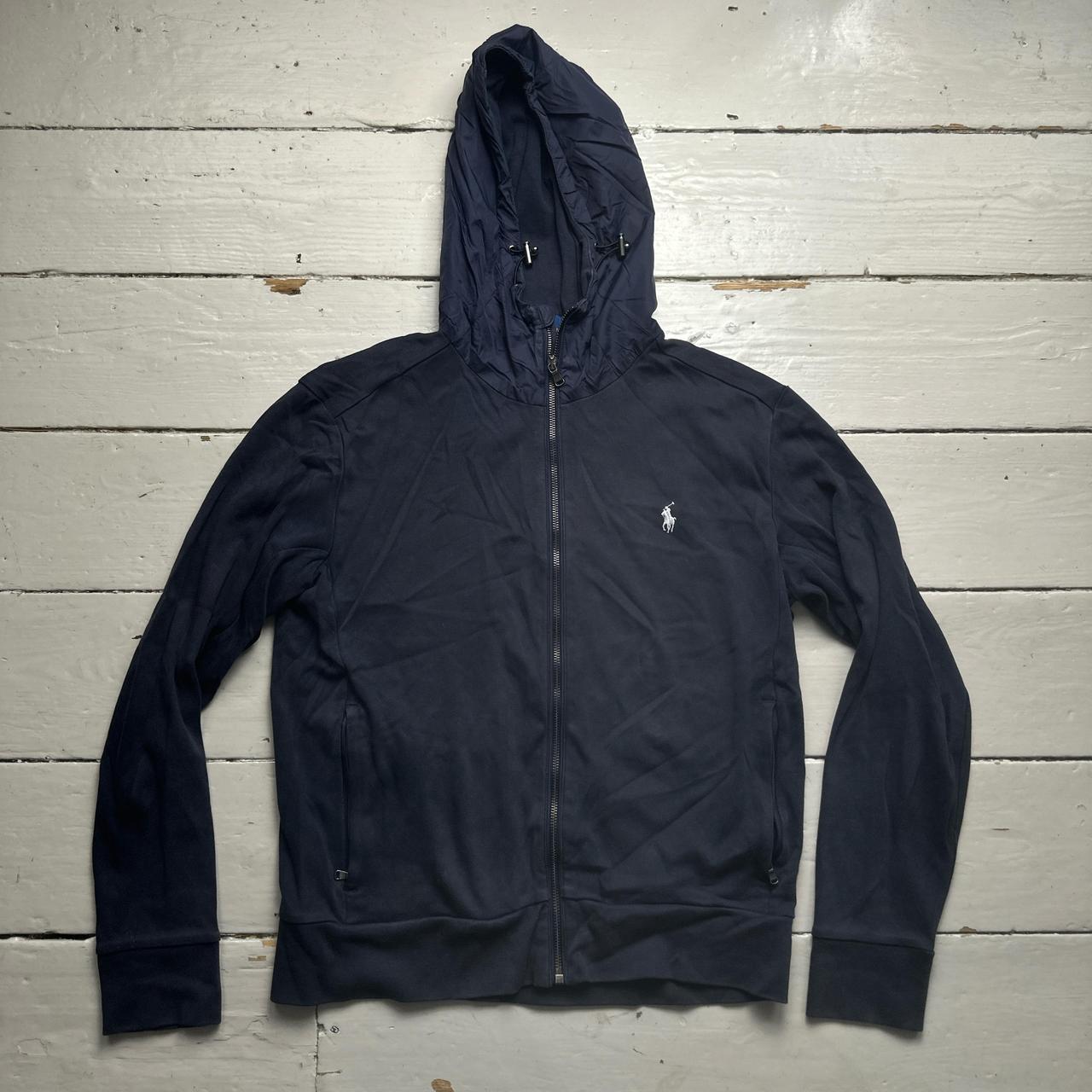 Polo Ralph Lauren Navy and White Pony Shell Hood Hoodie