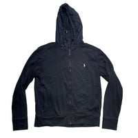 Polo Ralph Lauren Navy and White Pony Shell Hood Hoodie (M)