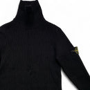 Stone Island Ribber Lana Wool Black Turtle Neck Jumper