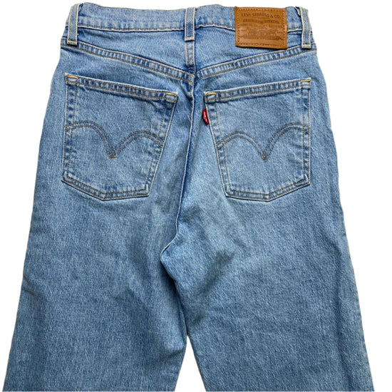 Levis Ribcage Straight Blue Womens Jeans (25W)