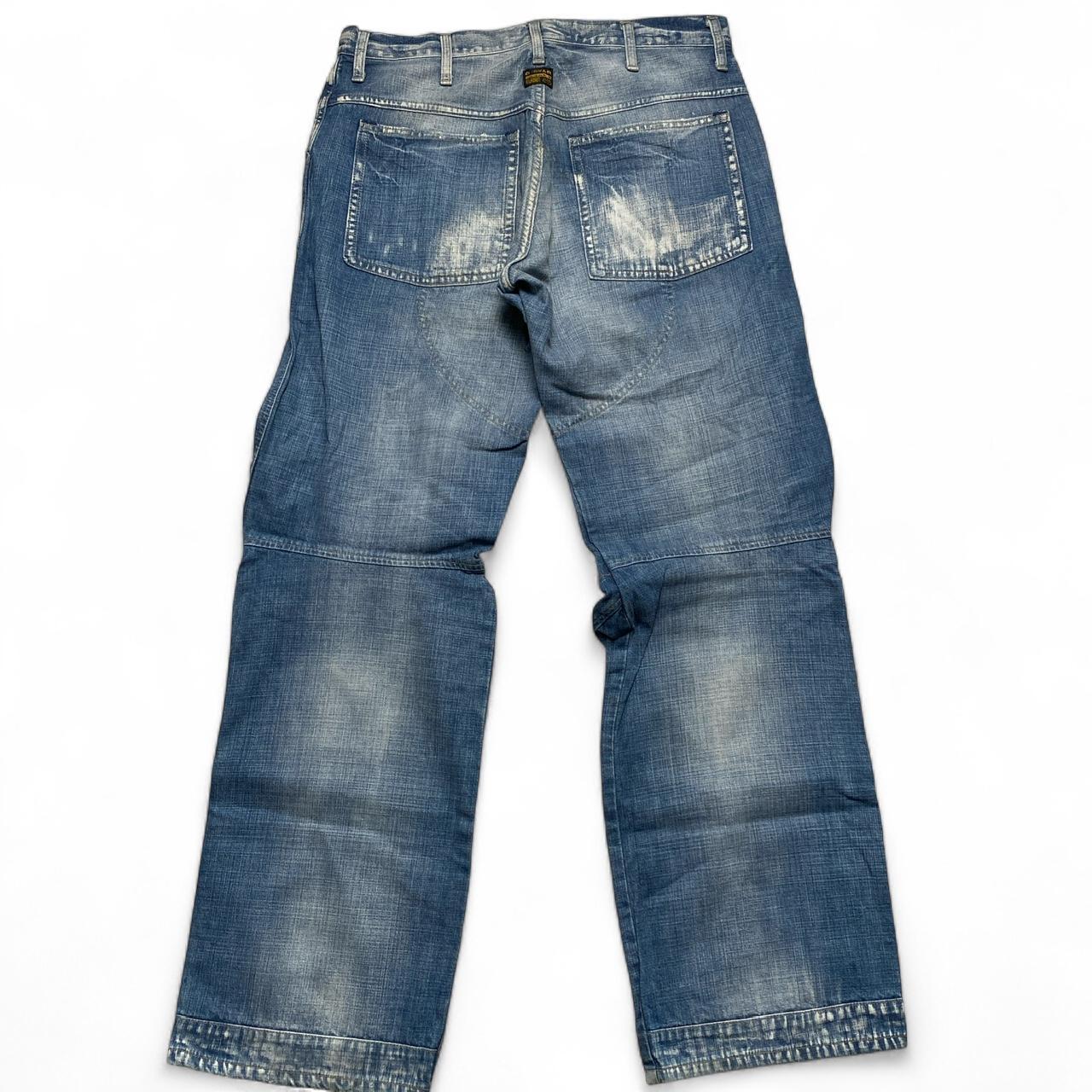 G Star Baggy Light Blue Stonewashed Wide Jeans (33W)