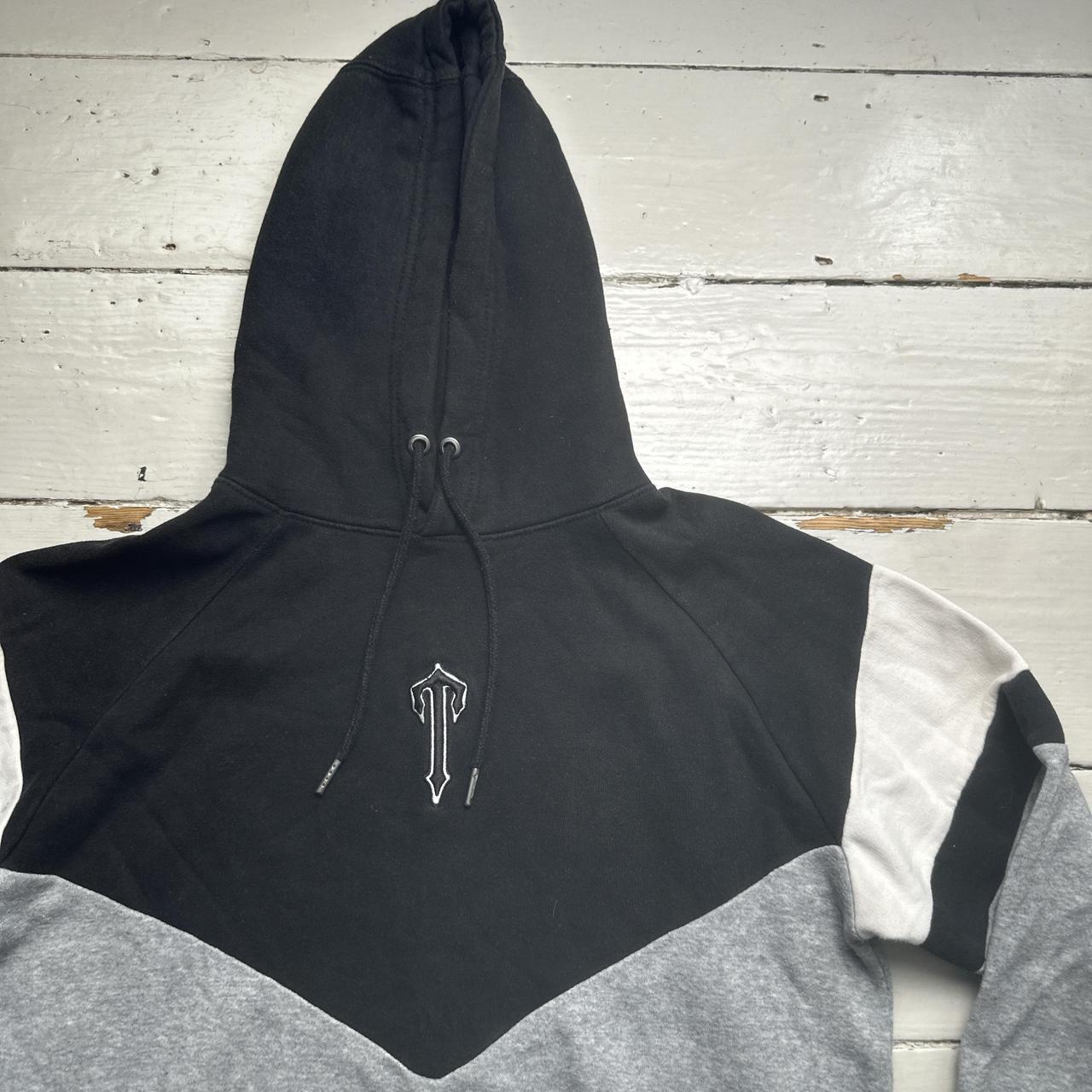 Trapstar Grey Black and White Hoodie (L)