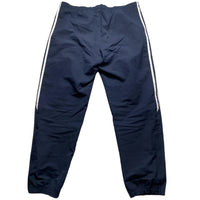 Adidas Navy and White Baggy Trackpant Shell Bottoms (L)