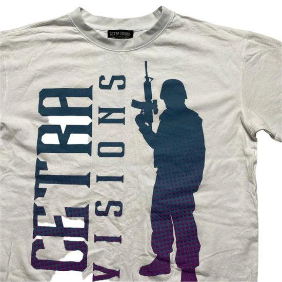 Cetra Visions Soldier White Blue and Purple T Shirt (XL)