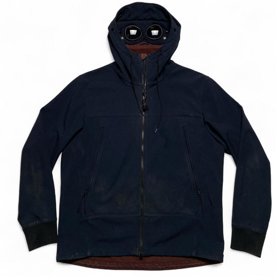 CP Company Shell Goggle Navy and Red Fleece Interior Jacket