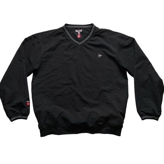 Dunlop Vintage Black and White Golf Windbreaker Shell Jumper (L)