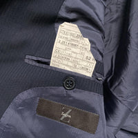Zegna City Navy Pin Stripe Suit Blazer Jacket (L)