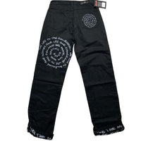 Criminal Damage Graffiti Black and Grey Jeans (28W/30W)