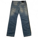 Versace Jeans Couture Vintage Distressed Blue and Green Strip Jeans (34W)