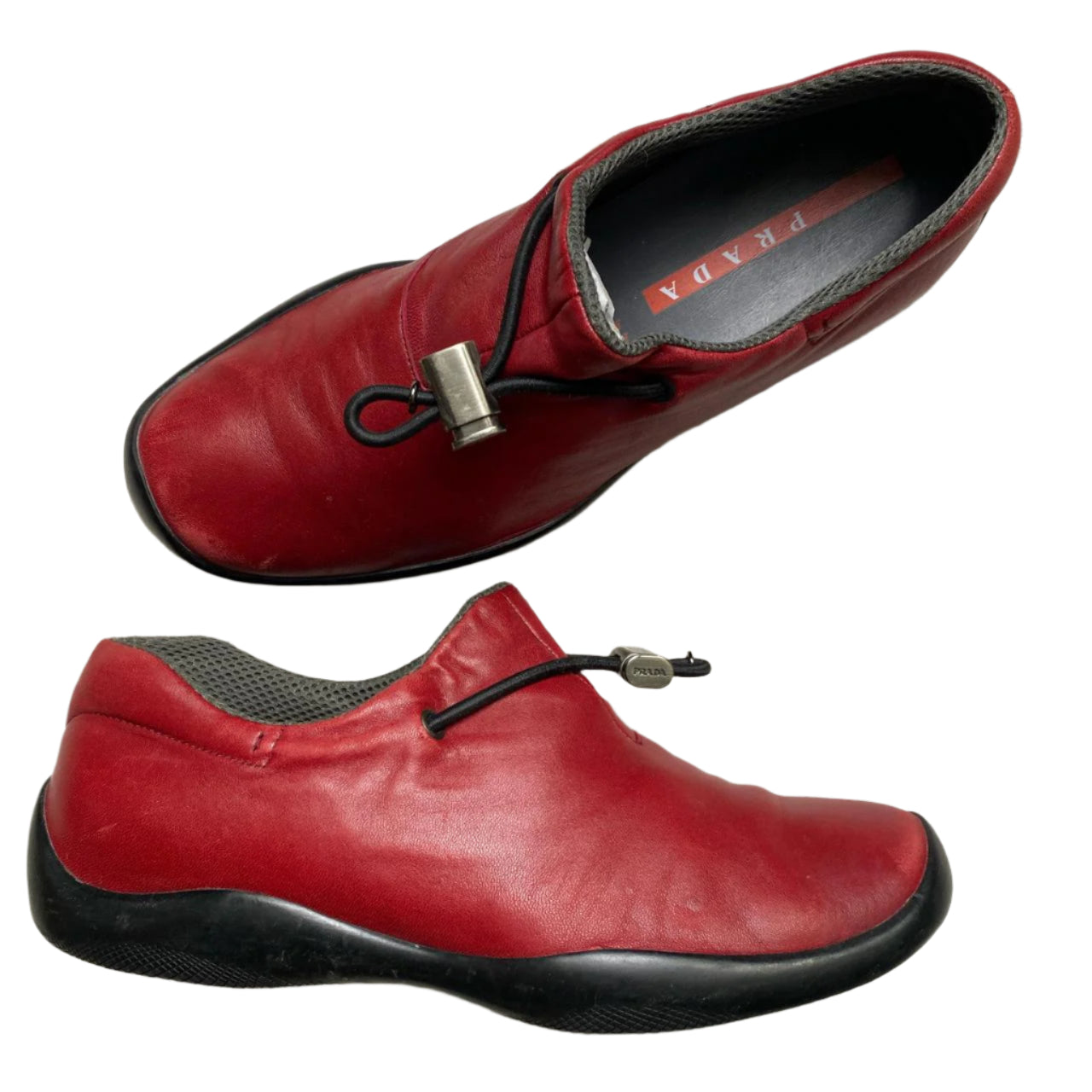 Prada Vibram Red Womens Cup Style Trainers (UK 5)