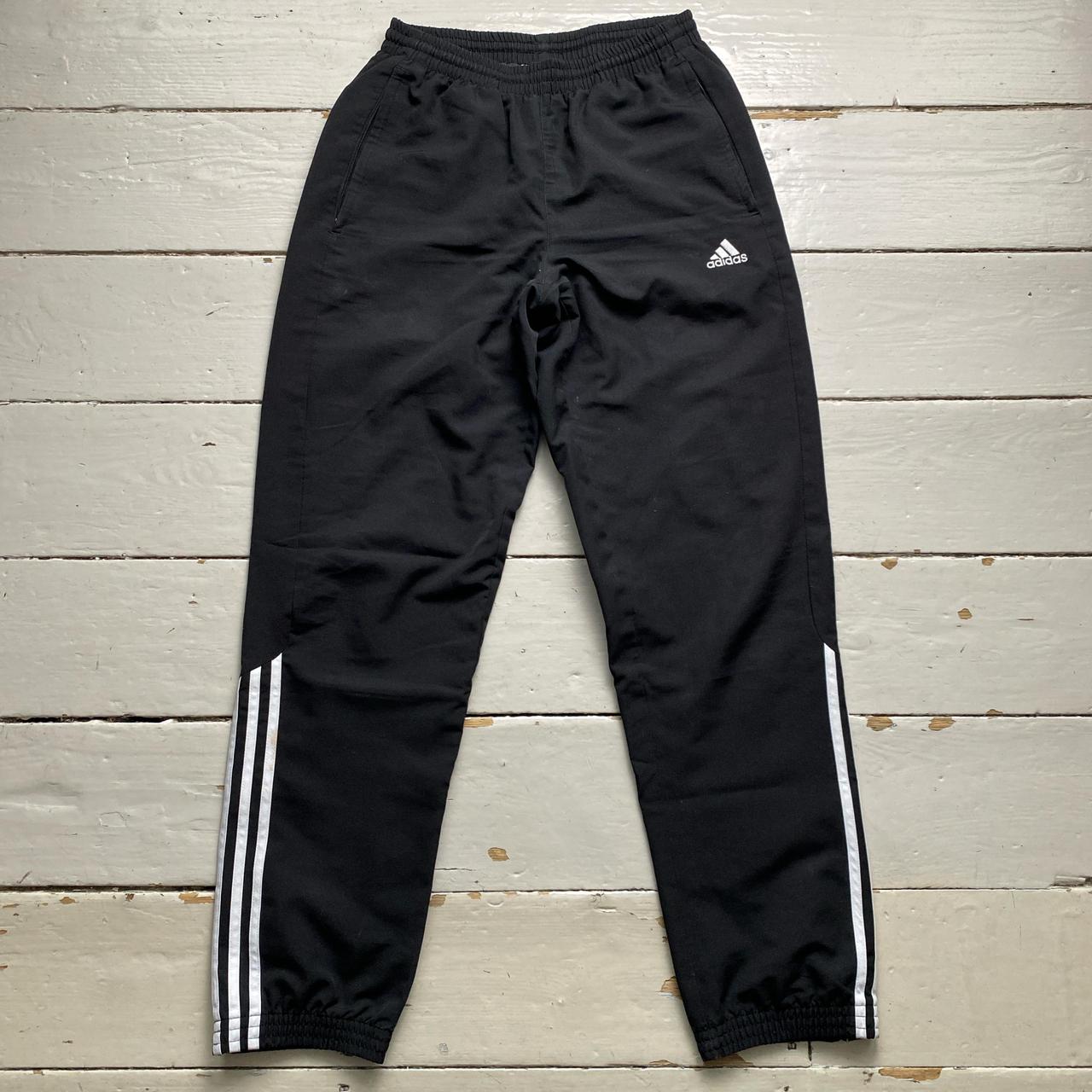 Adidas Black and White Shell Trackpant Bottoms