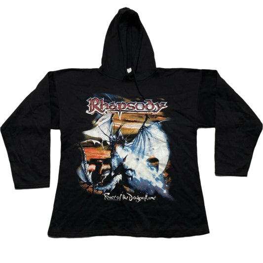 Raphsody Vintage 2002 Peace of the Dragon Flame Hoodie (XL)