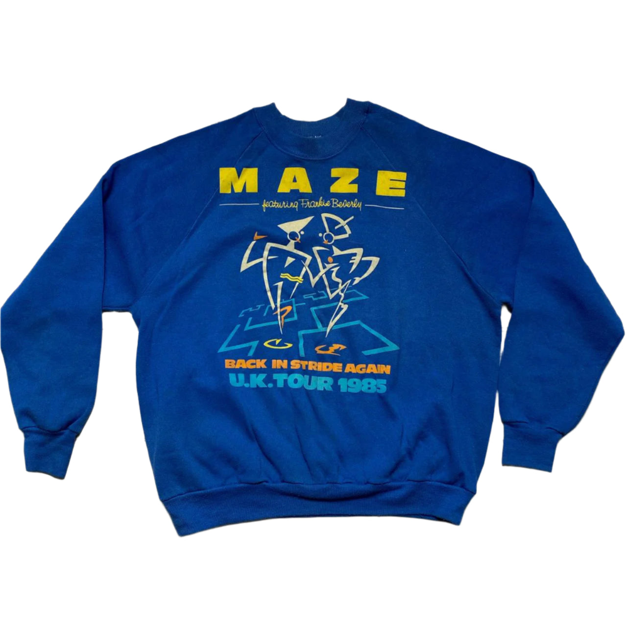 Maze Frankie Beverley Womens Vintage 80’s Blue Jumper