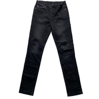 Ksubi Black and White Slim Distressed Jeans (30W)