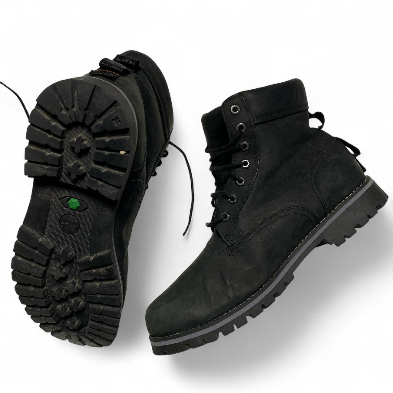 Timberland Black High Top Nubuck Leather Boots