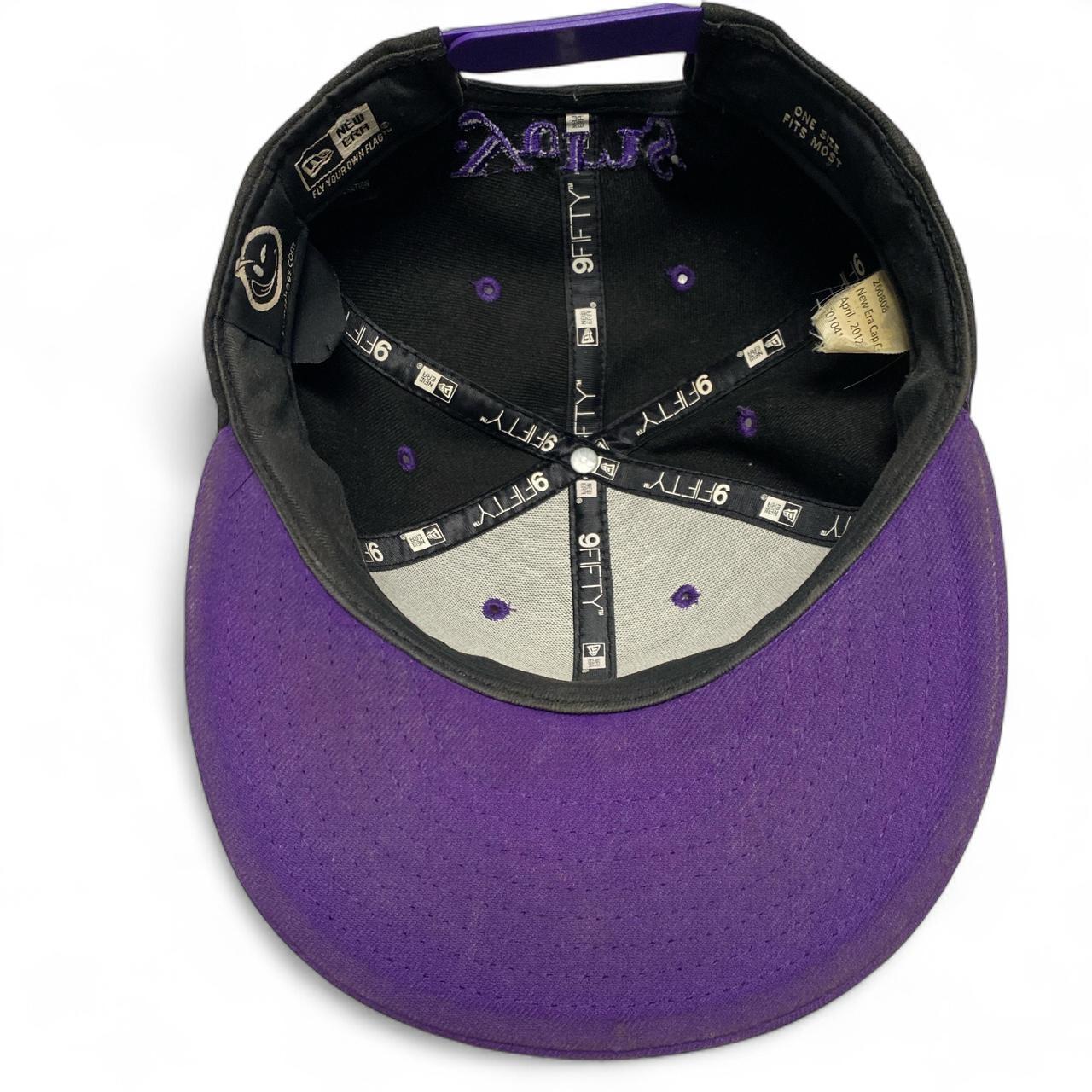 Yums New Era Smiley Snapback Black and Purple Cap