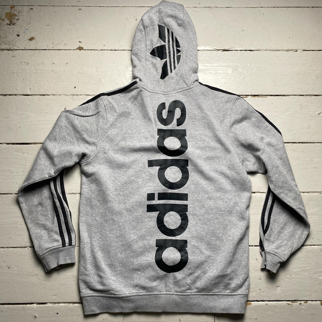 Adidas Grey and Black Hoodie