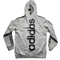 Adidas Grey and Black Hoodie (M)