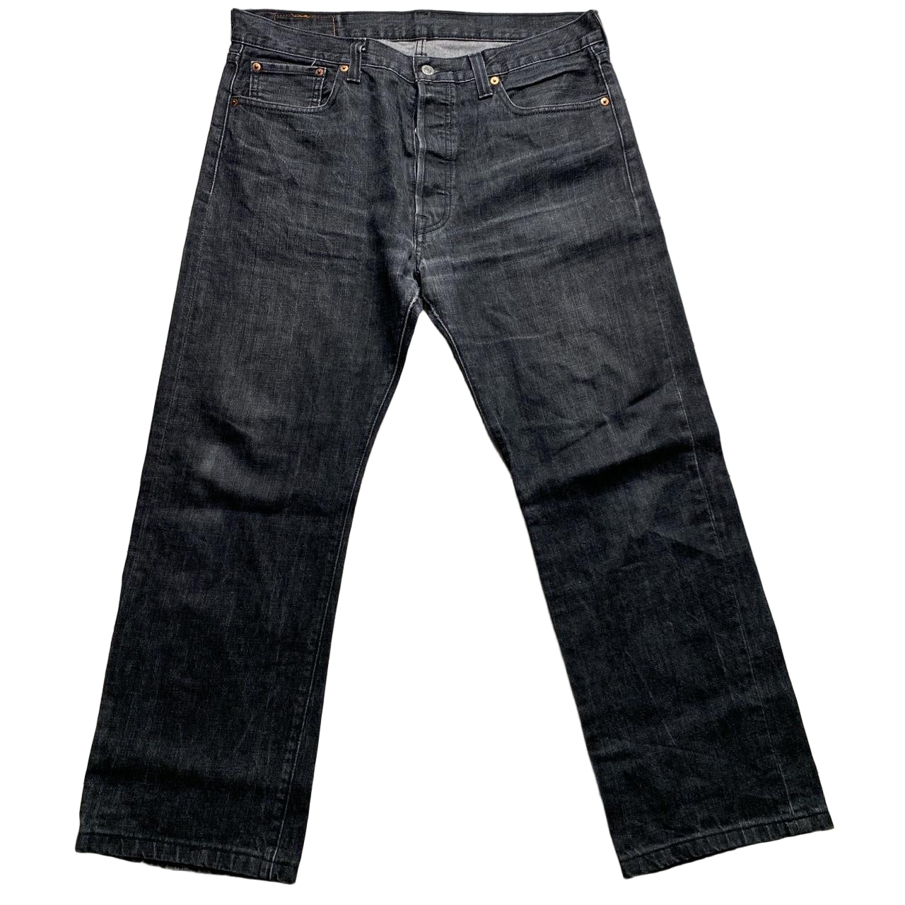 Levis 501 Dark Grey Charcoal Baggy Jeans (36W)