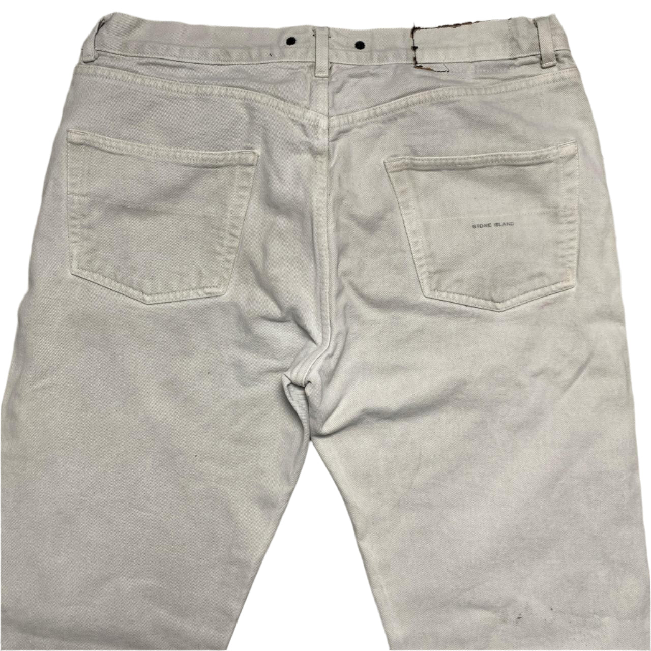 Stone Island Denims Vintage White Jeans (W 36)