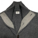CP Company Vintage Grey Wool Button Up Jumper (XL)