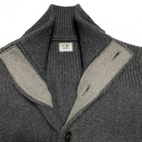 CP Company Vintage Grey Wool Button Up Jumper (XL)