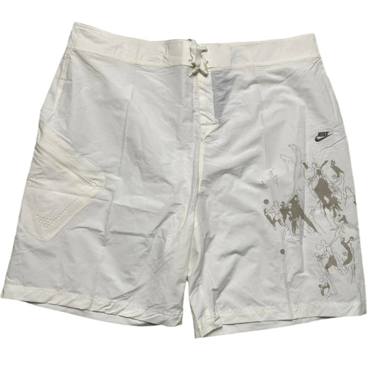 Nike Vintage y2k Volleyball Prints Cargo Shorts Cream White (38W)