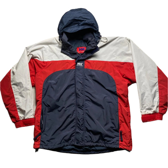 Helly Hansen Vintage Navy Red and White Windbreaker Jacket (L)