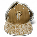 Philadelphia Phillies Sand Brown and White Dog Ear Trapper Hat