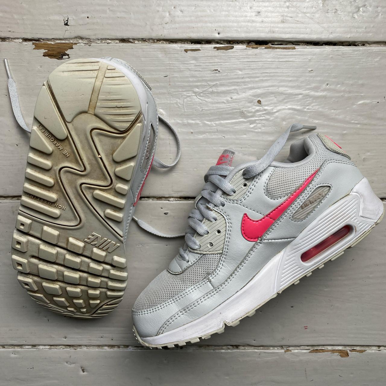 Nike Air Max 90 Silver White and Pink