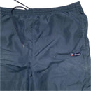Ellesse Navy and White Shell Nylon Trackpant Baggy Bottoms (M)