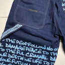Criminal Damage Graffiti Baggy Vintage y2k Denim Carpenter Style Jorts Jean Shorts