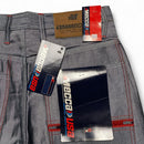 MECCA USA Vintage Baggy 90’s Y2K Shiny Metallic Silver Denim Jeans