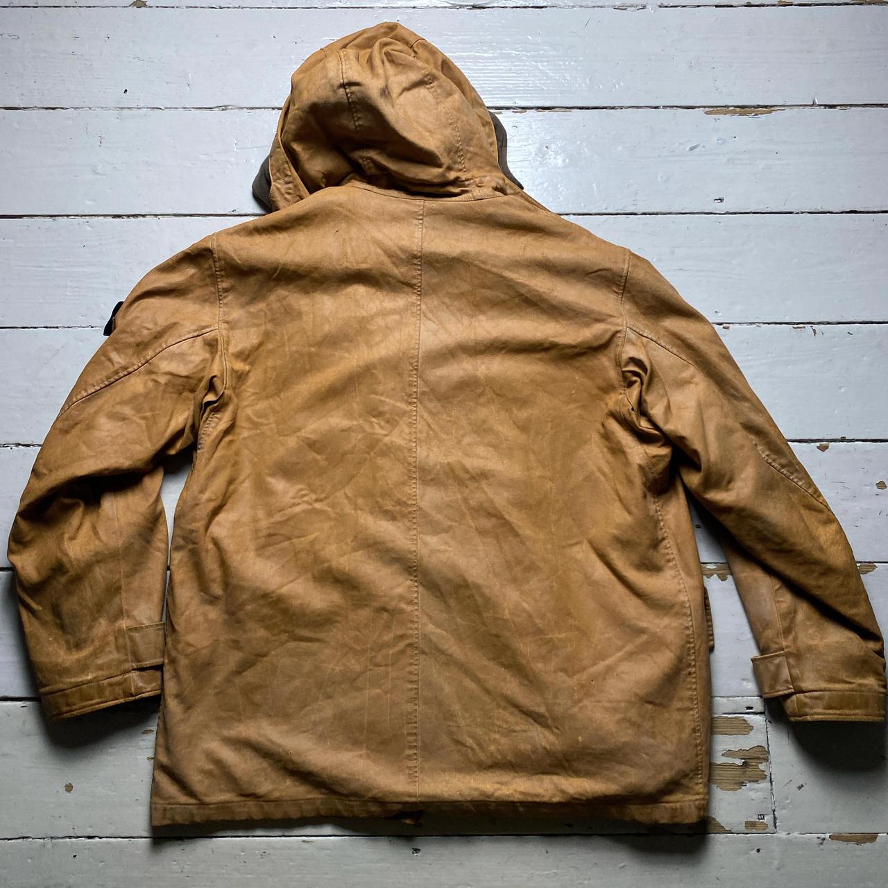 Stone Island Vintage Rubberised Dutch Rope Leather Brown 1996 Jacket