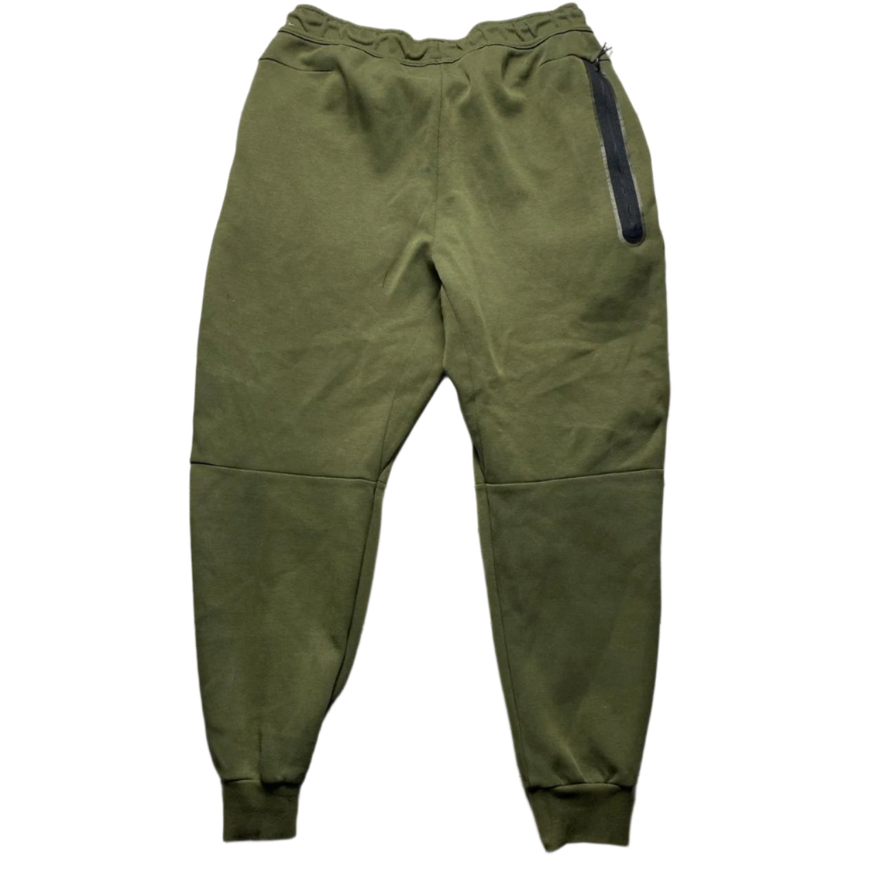 Nike Tech Fleece Olive Green and Black Joggers (L)
