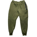 Nike Tech Fleece Olive Green and Black Joggers (L)