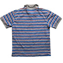 Always Do What You Should Do Education Lake Elsinore Eyes Blue Red and White Stripe Polo (M) Shirt