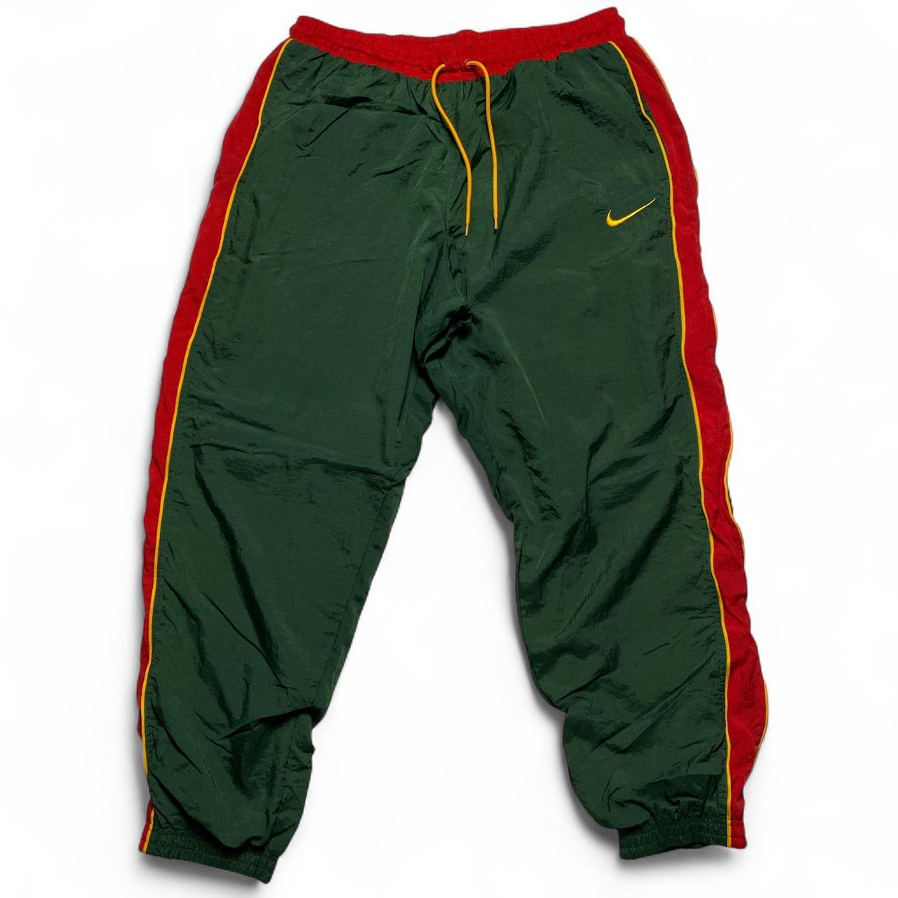 Nike Green Red and Yellow Shell Trackpant Baggy Bottoms
