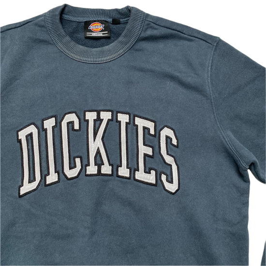Dickies Navy and White Crewneck Jumper (M)