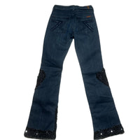 7 For All Mankind Lace and Denim Flared Womens Jeans (W 27)