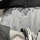 Nike Running Reflective Checked Patchwork Grey Black and White Shorts and T Shirt Set (L)
