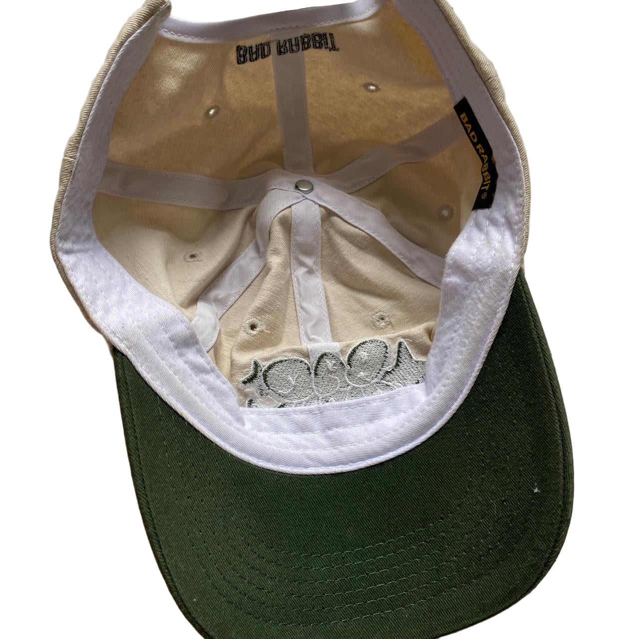 Bad Rabbit Cream and Khaki Green Baseball Cap