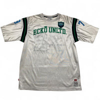 Ecko Unltd Vintage y2k White Green and Blue Jersey (L)